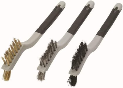 Warner Manufacturing Warner Conjunto De 3 Peças De Mini Escovas De Arame Nylon Aço E Latão 10481