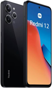 Smartphone Xiaomi Redmi 12, processador MediaTek G88, câmera principal de 50MP, tela FHD+ de 90Hz, bateria de 5000mAh (8+128GB preto)