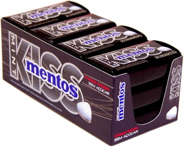 Mentos kiss latinha xtreme frozen contendo 12 latas de 35g cada