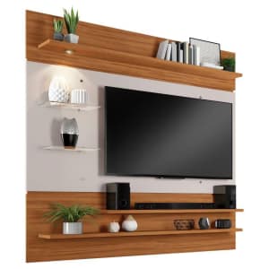 Painel para TV de 60'' com 5 Prateleiras LED NT1010 - Notável Móveis