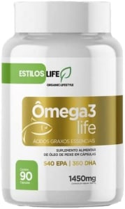 Suplemento Alimentar Em Capsulas Ômega 3 Life 540 EPA 360 DHA | 90 Caps | Óleo de Peixe