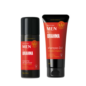 Combo Presente Men E Brahma: Shampoo 2 em 1 200ml + Espuma de Barbear 190g