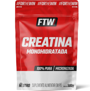 Creatina 100% Pura Monohidratada Mais Economica Refil 500g - FTW