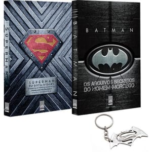 Livro - Os Arquivos Secretos: Batman e Superman + Chaveiro Exclusivo