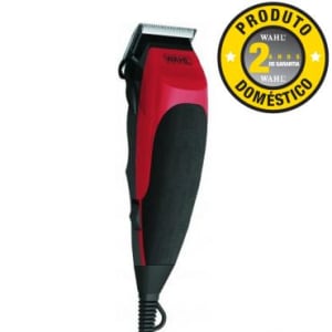 Máquina de Cortar Cabelo Wahl Home Cut - Lâminas de Aço Autoafiáveis, 7 Pentes de Altura, Chave de Regulagem de Altura + Pente, Tesoura e Estojo