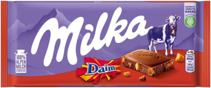 Chocolate Milka Ao Leite Daim 100G