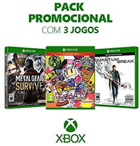  Box Games - Metal Gear Survive + Super Bomberman R + Quantum Break - Xbox One 