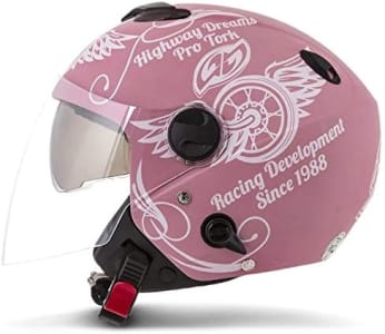 Pro Tork Capacete New Atomic Highway DreAmarelos Fosco 60 Rosa