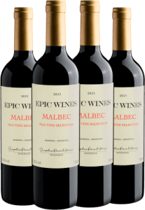 Kit 4 Belhara Estate Epic Wines por R$34,90 cada garrafa