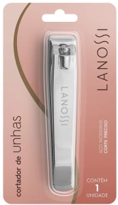 Cortador De Unhas Grande, Lanossi Beauty & Care, Silver