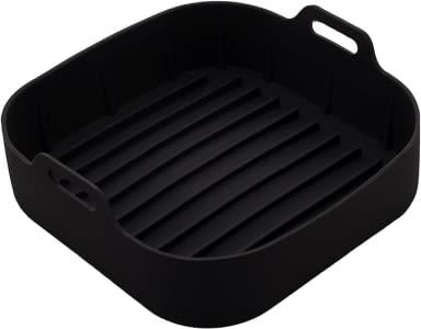 Forma Quadrada de Silicone para Air Fryer Preta 16cm x 5,5cm - Lyor