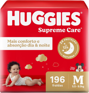 Huggies Fralda Supreme Care M 196 Un