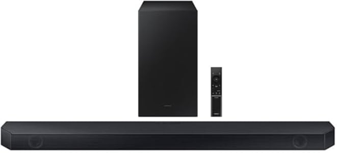 Soundbar Samsung HW-Q600C, com 3.1.2 canais, Bluetooth, Subwoofer sem fio, Dolby Atmos e Acoustic Beam.