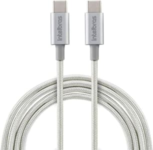 Cabo USB-C em nylon com 1,5 m EUAC 15NB Branco Intelbras