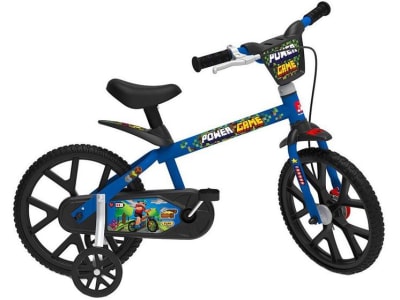 Bicicleta Infantil Aro 14 Bandeirante 3047 - Power Game Azul - Bicicleta Infantil - Magazine {{route.pmdStoreName}}