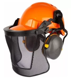 Kit Eco Florestal Com Capacete Abafador Malha E Suporte