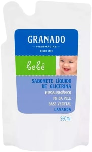 2 Unidades de Refil Sabonete Glicerina Bebê Lavanda Granado Lilás 250ml