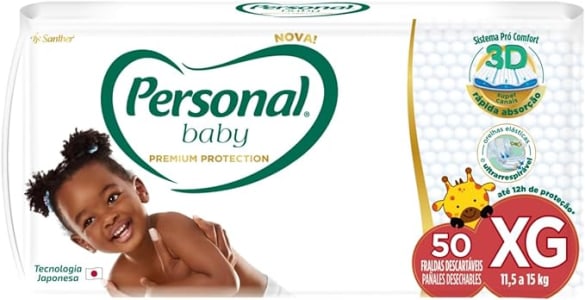 Personal Fralda Baby Premium Protection Extra Grande 50 Pads