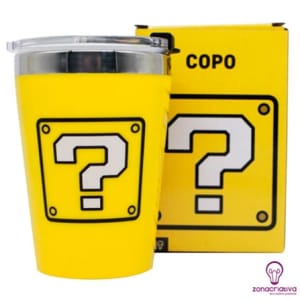Copo Viagem Snap Mario Cubo em Plástico com 300 ml - Zonacriativa