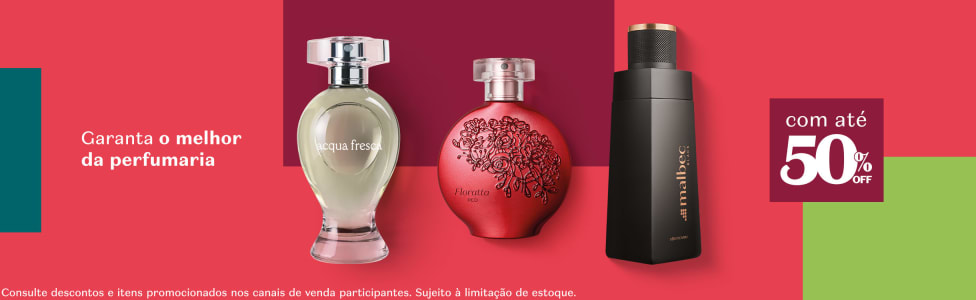 Perfumaria Boticário com até 50% OFF