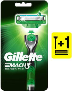 Aparelho de Barbear, Gillette Mach 3 Sensitive, Branco