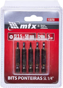 2 Cartelas Mtx Bits Sl 1/4 3 5 X 50 Mm Aco Crmo 5 Pecas