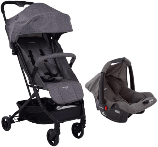 Travel System Yupi Duo Pro Voyage Cinza Mescla