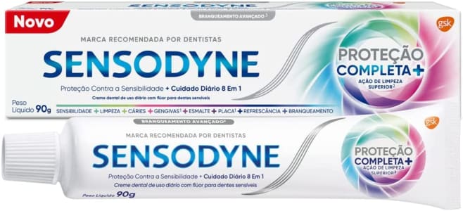 Sensodyne Protecao Completa+ Crème Dental para Gengivite e Dentes Sensiveis, 90g