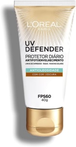 Protetor Solar Facial L'Oréal Paris UV Defender Antioleosidade Cor Escura FPS 60 40g