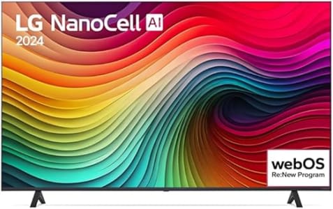 Smart TV 4K 75" LG NanoCell 75NANO80T Processador α5 Ger7 AI Hub de Esportes Alexa/Chromecast integrado webOS 24 Controle Smart Magic