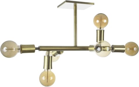 Infinitylux Pendente Bola 40x60X40 6 Lampada Bivolt REF 25 Bronze