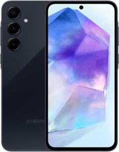 Samsung Galaxy A55 5G, Câmera Tripla Traseira de até 50MP, Selfie de 32MP, Nightography, Apagador de objetos, Design em metal e vidro, IP67, Super AMOLED 6.6" 120Hz Vision Booster, 256GB - Azul Escuro