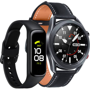 Smartwatch Galaxy Watch 3 45mm Lte - Preto + Smartband Samsung Galaxy Fit2 - Preto