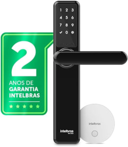 Fechadura Smart Compatível com Alexa de Embutir com Maçaneta IFR 3000+ Preto Intelbras