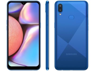 Smartphone Samsung Galaxy A10s 32GB Azul Absurdo 2GB RAM 6,2" Câm. Dupla + Selfie 8MP Dual Chip