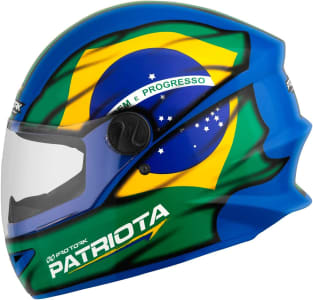 Capacete R8 Pro Tork Patriota Brasil