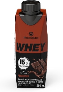 3 Unidades — Piracanjuba Whey Zero Lactose 15g De Proteína Sabor Chocolate 250ml