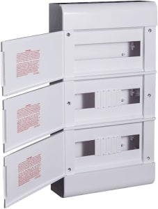 Quadro Embutir Ouro Box 36 Módulos Din Porta Opaca Steck Branco 36 Módulos