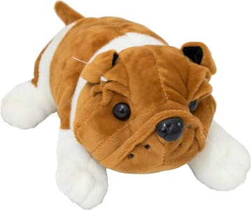 Pelúcia Cachorro Deitado Bulldog Cor Sortida, BBR Toys