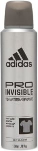 Adidas Pro Invisible - Desodorante Masculino, 150Ml, 1 Unidade