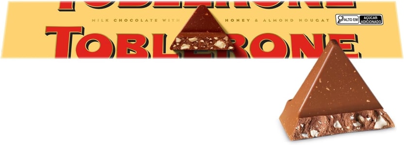 2 Unidades — TOBLERONE Chocolate Ao Leite Nougat De Mel E Amêndoas Toblerone Caixa 100G - Importado