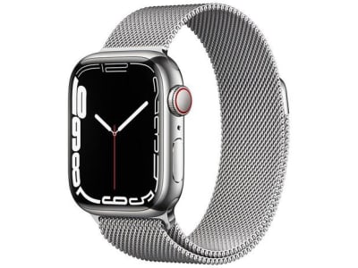 Apple Watch Series 7 41mm Caixa Prateada - Aço Inoxidável GPS + Cellular Pulseira Milanês