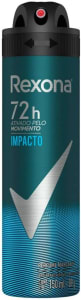 10 Unidades - Desodorante Antitranspirante Aerosol Masculino Rexona Impacto 72 horas 150ml