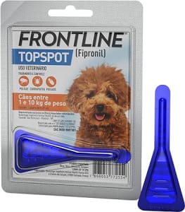 Frontline Antipulgas e Carrapatos Topspot para Cães de 1 a 10kg, azul