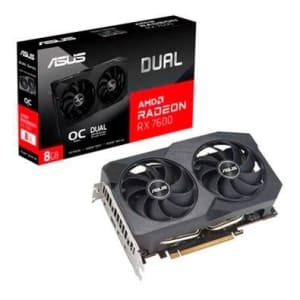 Placa De Vídeo Asus AMD Radeon RX 7600 V2 OC Edition 8GB GDDR6 FSR Ray Tracing 90YV0IH2-M0NA00