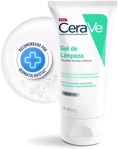 Gel CeraVe de Limpeza Facial para pele oleosa, com Ácido Hialurônico e Niacinamida