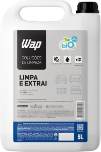 WAP Detergente Limpador Para Extratoras Limpa E Extrai 5L Com Fragrância E Sem Espuma Branco E Azul