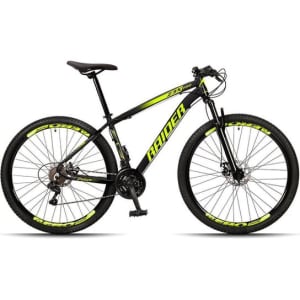 Bicicleta Aro 29 Raider Z3X 24 Vel Câmbio Traseiro Shimano Freio a Disco Bike MTB Alumínio - Preto+Amarelo