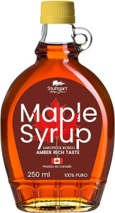 Maple Syrup Tradicional 250ml Stuttgart - Amber Rich Taste - 100% puro - Xarope de bordo canadense