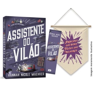 Livro Assistente do Vilão (Sucesso no TikTok) + Brindes (Flâmula e marcador) 